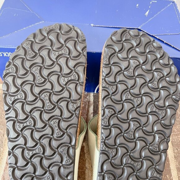 Birkenstock Gizeh Big Buckle Thong Sandal Faded Lime Leather EU 39 US 8- 8.5 W - Picture 11 of 13